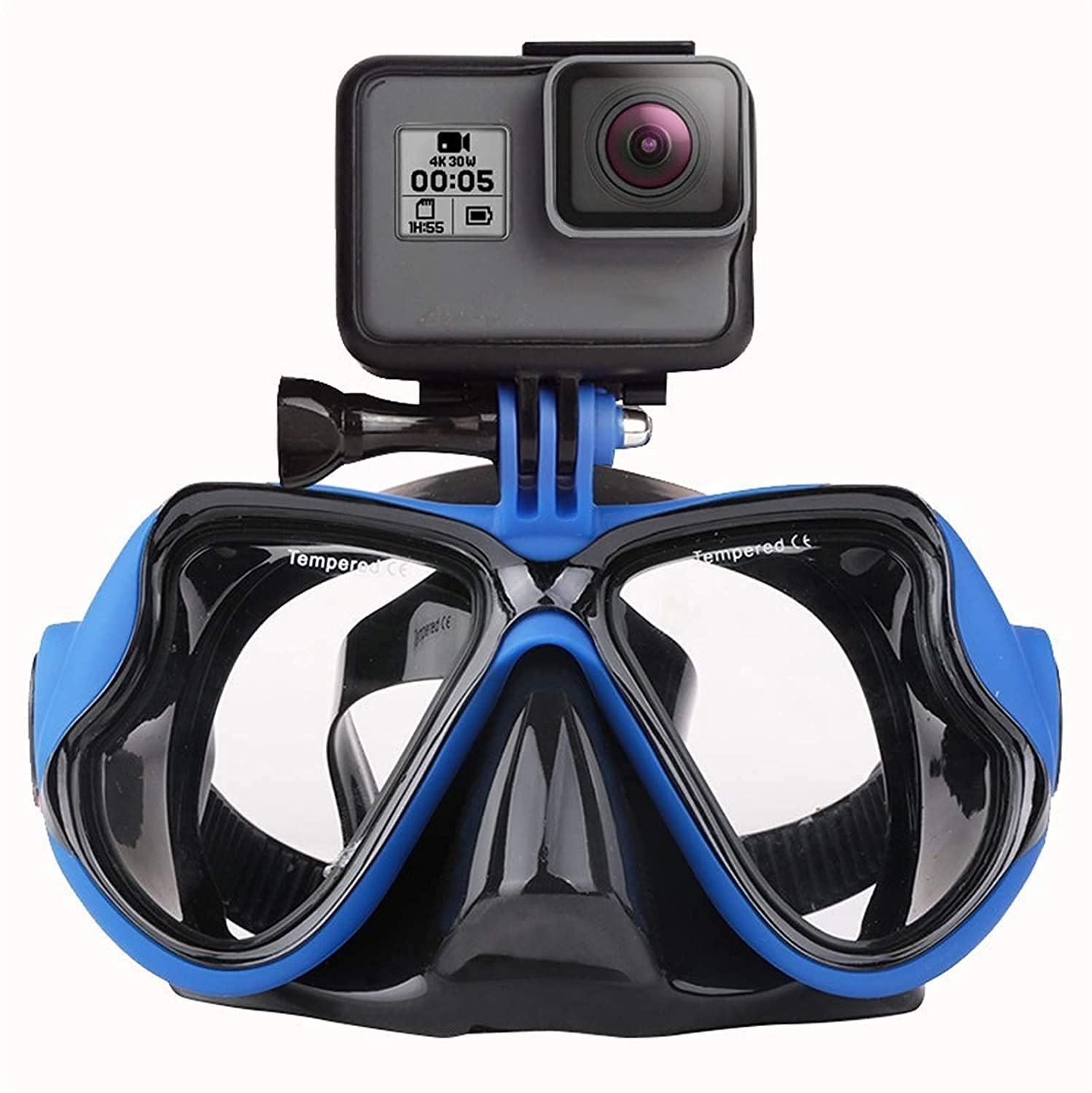 Máscara de Buceo con Tubo Máscara de Buceo con Tubo Máscara subacuática Profesional Máscara de Buceo con cámara Gafas de natación Equipo de Buceo con Tubo Soporte para cámara