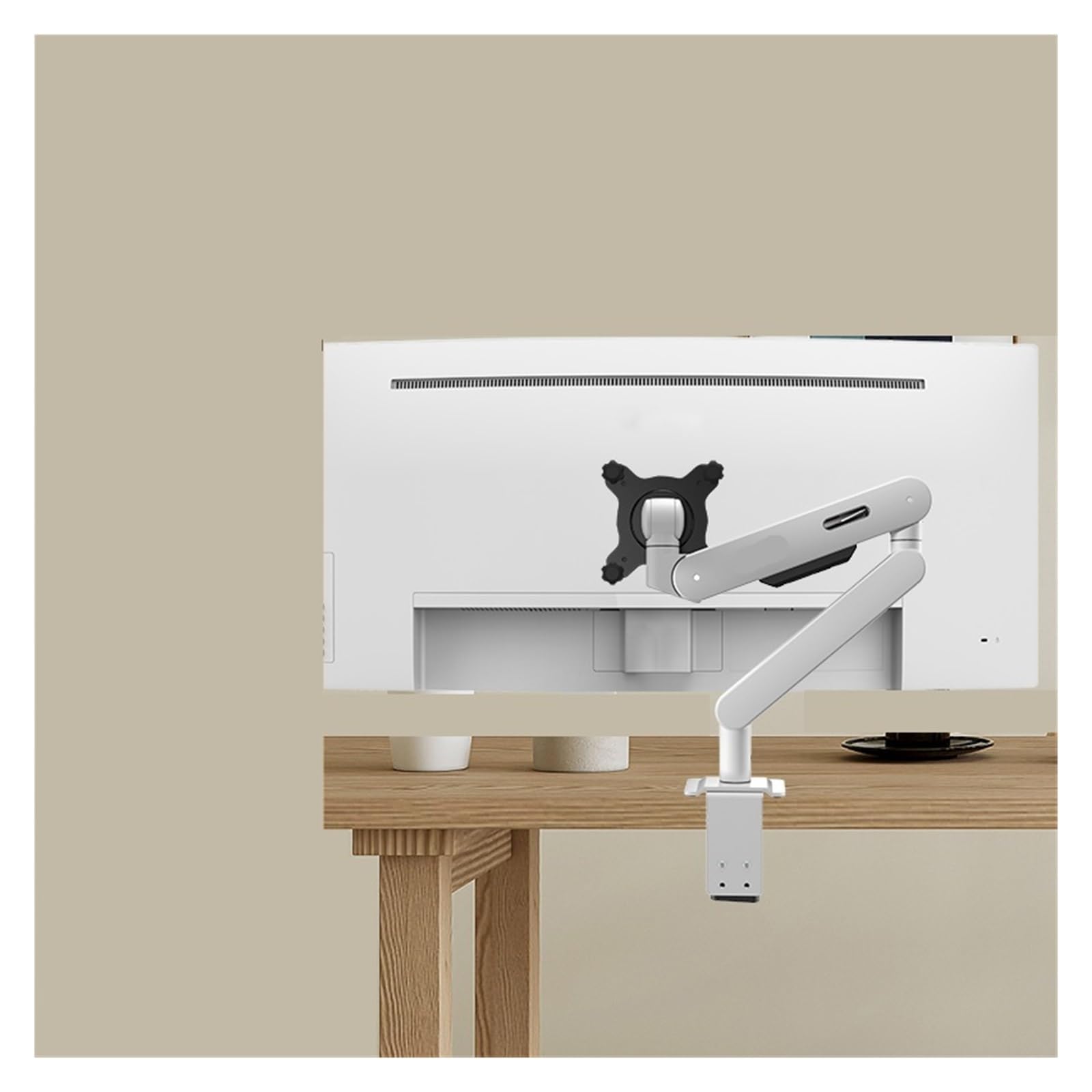 Ampio supporto for monitor da 12 kg, braccio robotico, schermo del computer, sollevamento perforato e rotazione AM500PLUS(White)