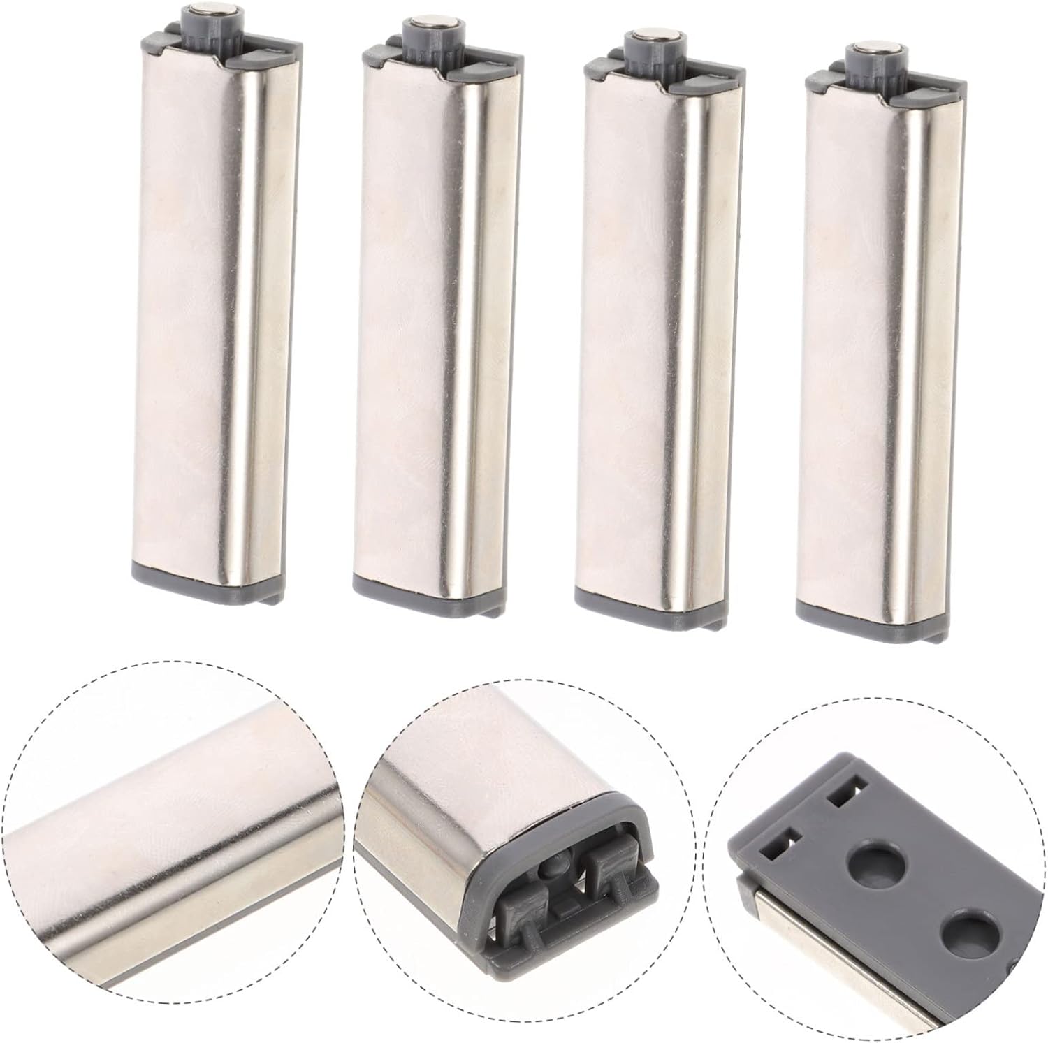 4pcs Push to Open Cabinet Latch Durable Hidden Door Latch for Kitchen Wardrobe and Drawer Efficient and Easy to Install Self-Closing Mechanism