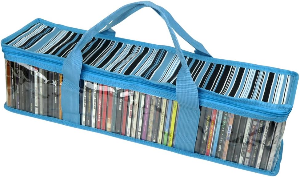 Evelots CD Organizer-Storage-Strong Fabric/Handle-Hold Total 184 CD's-Set/4 Bags : Electronics