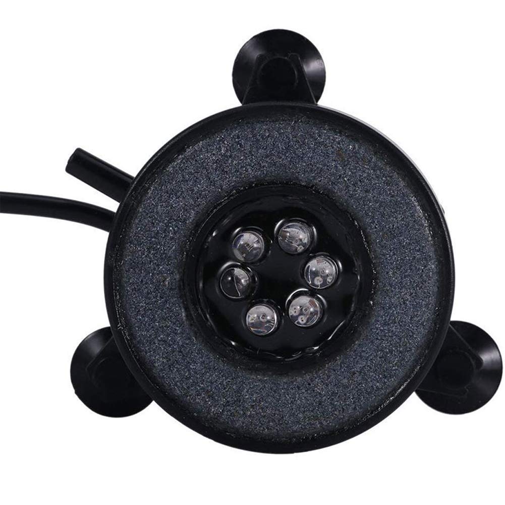 Aquarium Air Stone Disk Bubble Light, Slow Flash Effect LED Light Air Bubble Stone Lamp for Fish Tanks Aquariums and Fish Ponds, Leds Light Bubble Stone Lamp, Multi-Color Lamp Optional,2 pcs,White