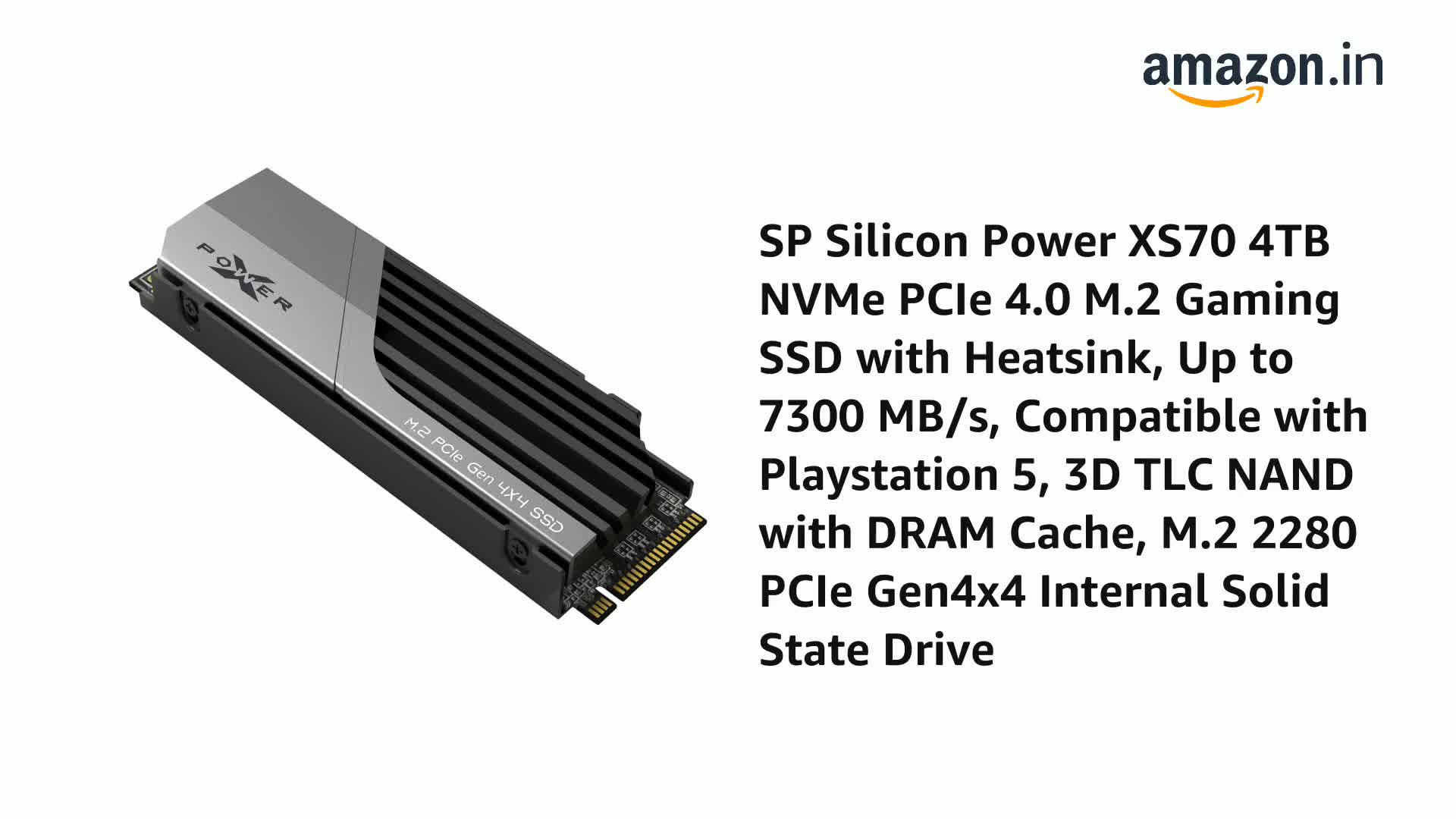 Amazon.in: Buy SP Silicon Power XS70 4TB NVMe PCIe 4.0 M.2 Gaming