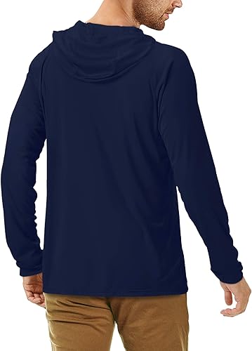 Vista 2 de Roadbox - Camisetas de pesca para hombres, FPU +50, de manga larga, con protección solar, con máscarasin máscara, para uso en exteriores, senderismo