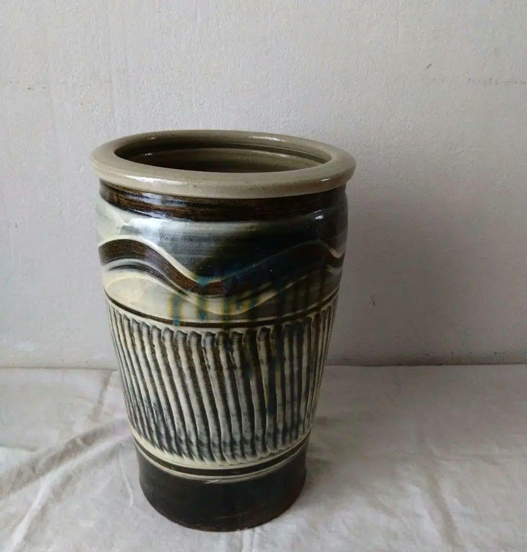 小鹿田焼 傘立て 甕 刷毛目 小鹿田焼の傘立て ｜ みんげい おくむら