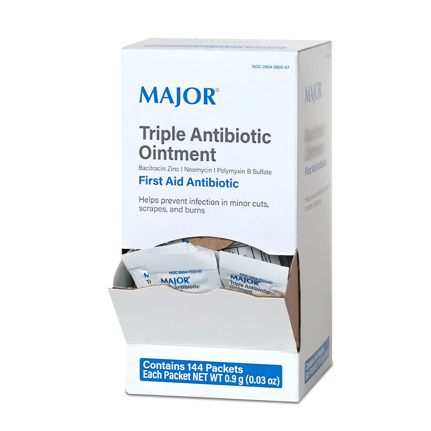 Major Triple Antibiotic Ointment .9gr Packets (Box of 144) Essential