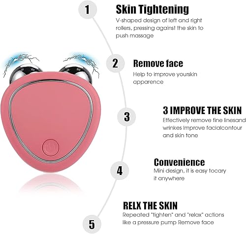 Miniatura 2 de Pauenz 2023 Dispositivo facial, levanta la cara y aprieta la piel, dispositivo de estiramiento de la piel para mujeres, rosa