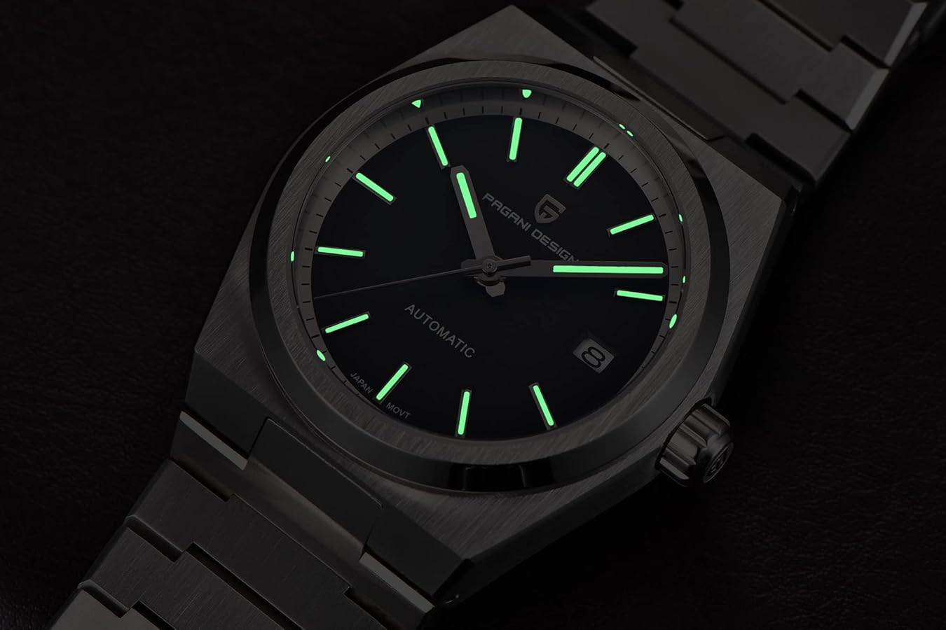 PAGANI DESIGN 自動巻き腕時計 ブラック/グリーン PAGANI DESIGN 自動巻き腕時計 ブラック/グリーン PAGANI DESIGN 自動