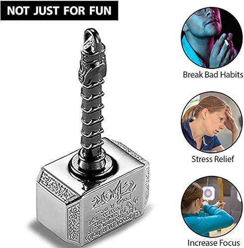 Miniatura 7 de Mjolnir Hammer Fidget Spinners de metal, Thor's Battle Hammer Fidget Hand Spinner, juguete antiansiedad, juguetes para la ansiedad, giroscopio para