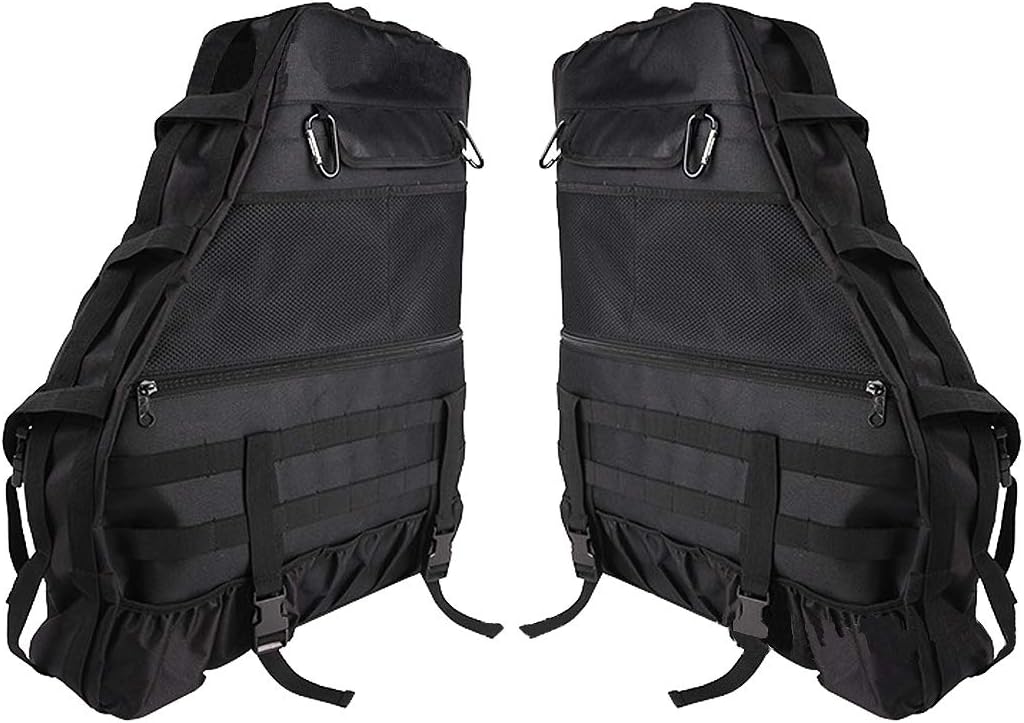 Roll Bar Storage Bag Cage for Jeep Wrangler JK JL CJ TJ Rubicon 4-Door with Multi-Pockets Tool Kits Bottle Drink Phone Tissue Gadget Holder