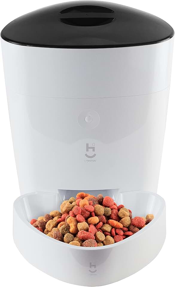 Hi by Geonav Alimentador Inteligente Wi-Fi, 4 Litros, para Pets, HIPETCOM, Compatível com Alexa, Branco