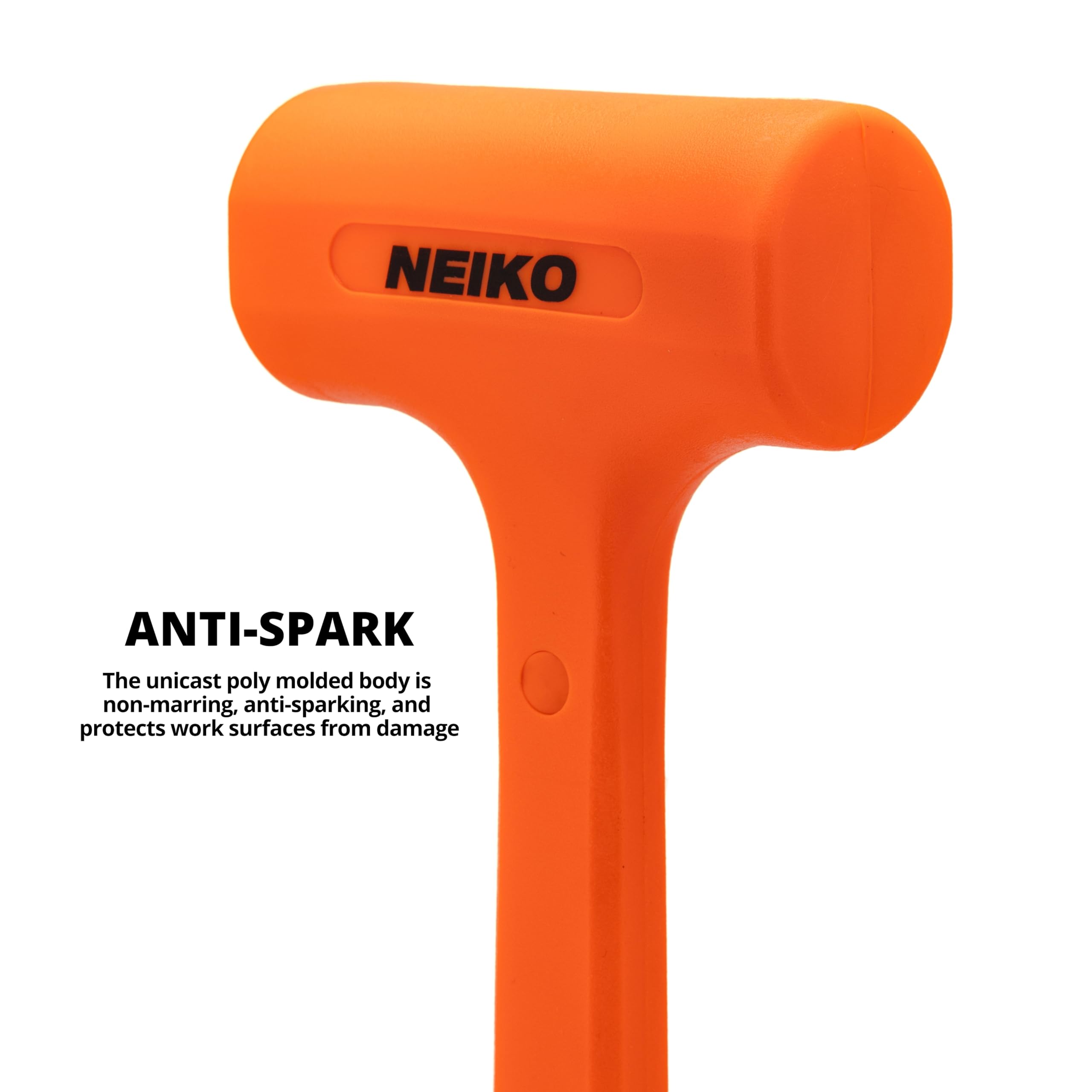NEIKO 02889A - Juego de martillos de soplado muerto, paquete variado de 3 piezas, golpe muerto de 1-1/2 libras, tapa de latón de 12 onzas, bola de 16 onzas, latón, mazo de soplado muerto, soplado