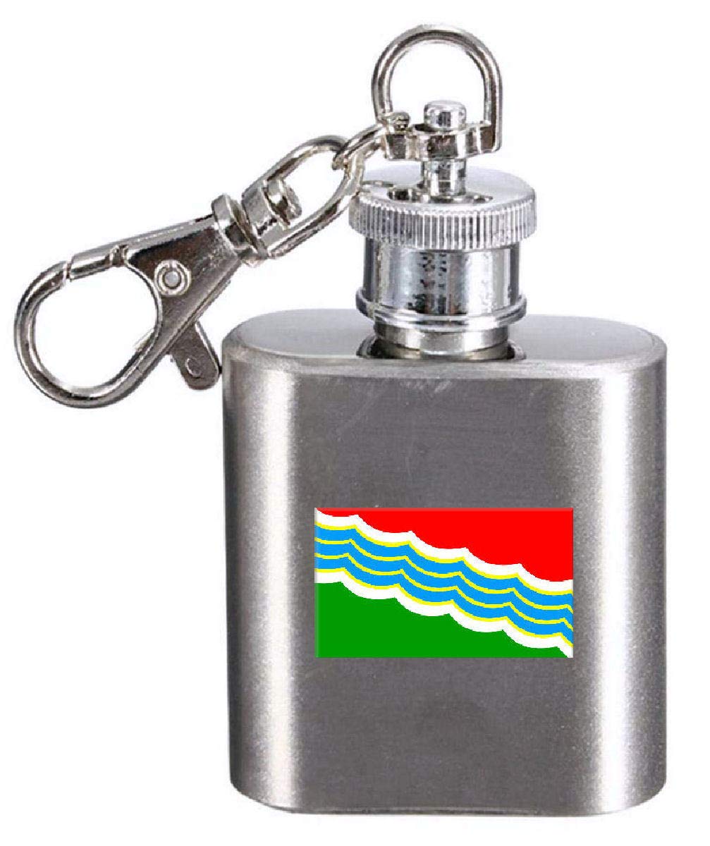 Flasque porte-clés gravé drapeau Tiraspol : ne manquez plus jamais de votre boisson