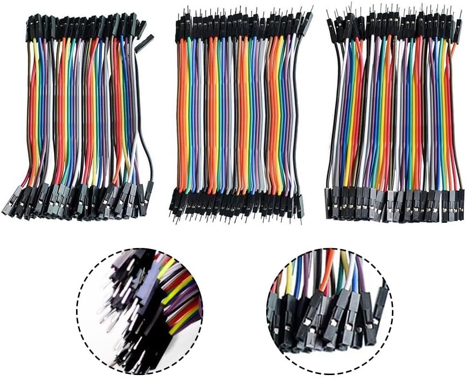 40 PCS 20cm for Jumper Wires for Arduino Breadboard - Male to Male, Male to Female, Female to Female Reusable for Jumper Cables Set with Plastic Shell, 40-Piece Kit(M to F)
