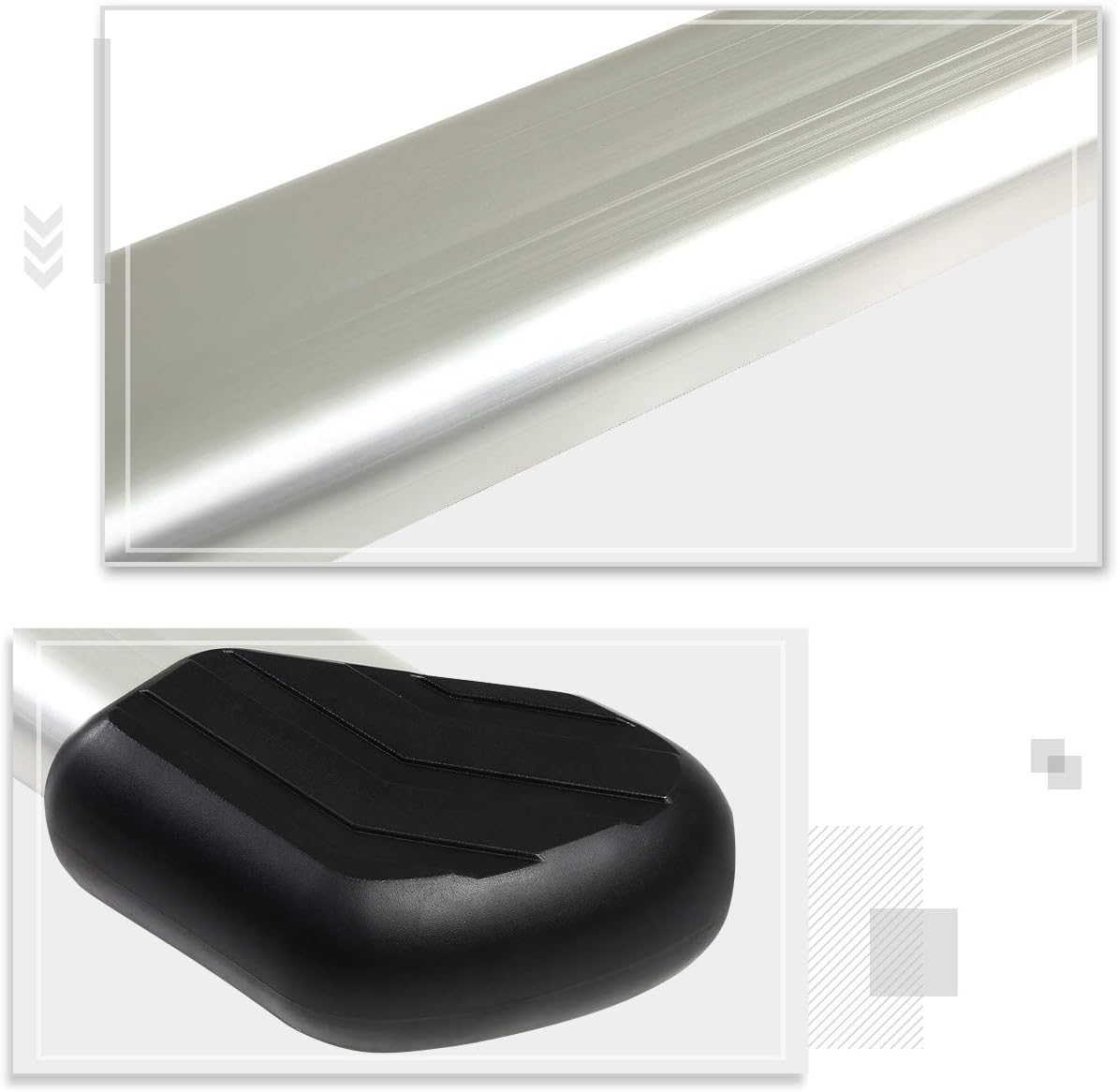 (2Pcs) 5.25 Inch Aluminum Lighted Running Boards/Side Steps/Nerf Bars Compatible with Tundra CrewMax 07-21