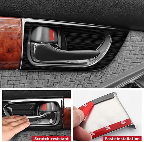 Miniatura 5 de Panel de manija de puerta de acero inoxidable para Toyota Land Cruiser Prado 120 2003-2009 2008 2007 2006 2005 2004 LC120 Accesorios de decoración