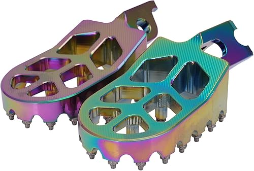 Miniatura 12 de AnXin Estriberas de motocicleta Estriberas para pedales de pie CNC para KLX 110 KLX110 2002-2023 KLX110L 2010-2023 KX60 1998-2003 Verde OEM