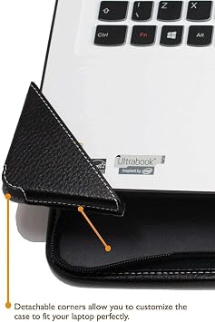 Contour Series - ブラック 高耐久 レザー 保護ケース - ASUS Zenbook S14 UX5406 14インチノートパソコン対応