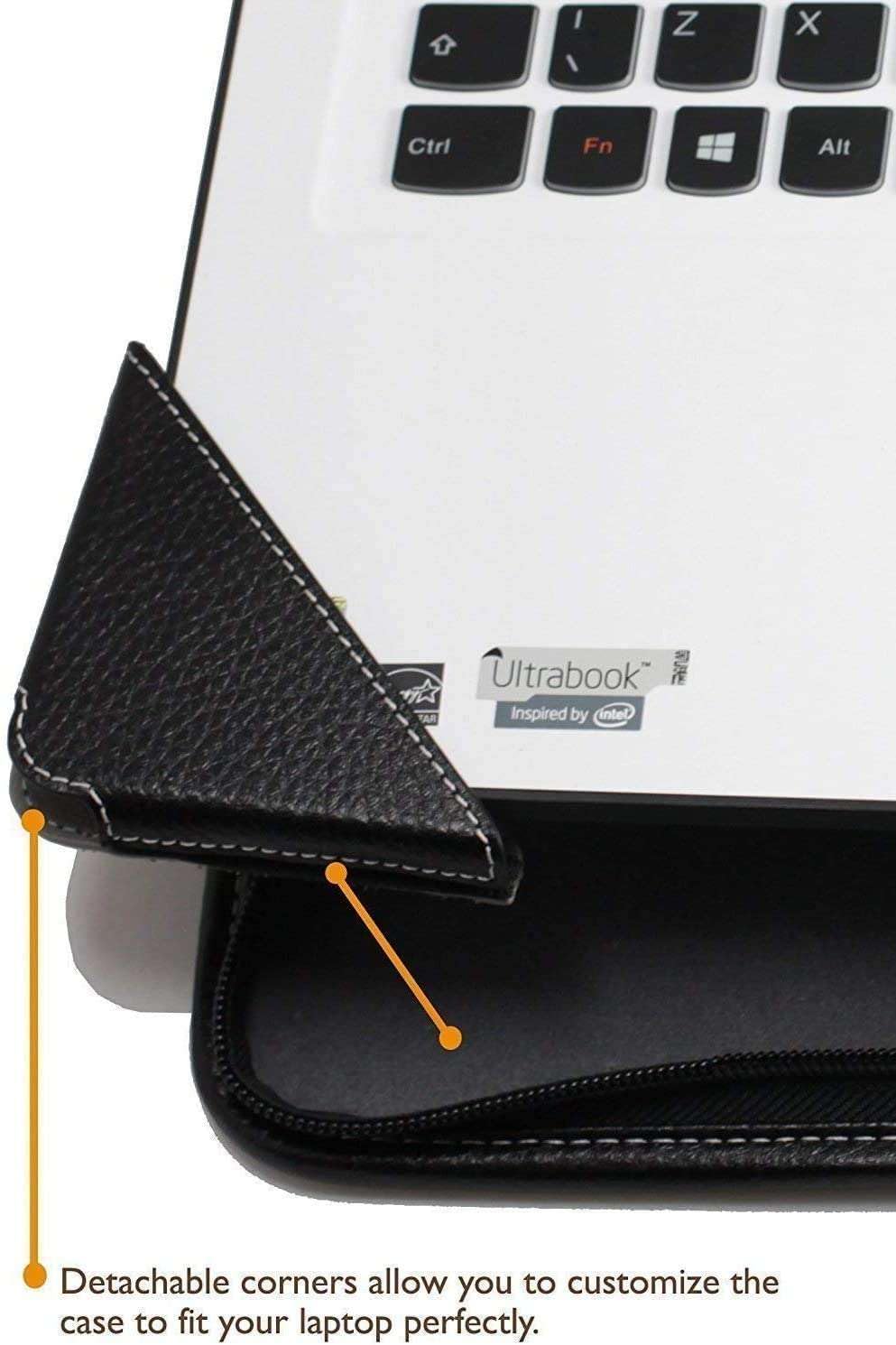 Broonel - Contour Series - Black Heavy Duty Leather Protective Case - Compatible With HP 15 Laptop 15.6", AMD Ryzen 5 - Image 3