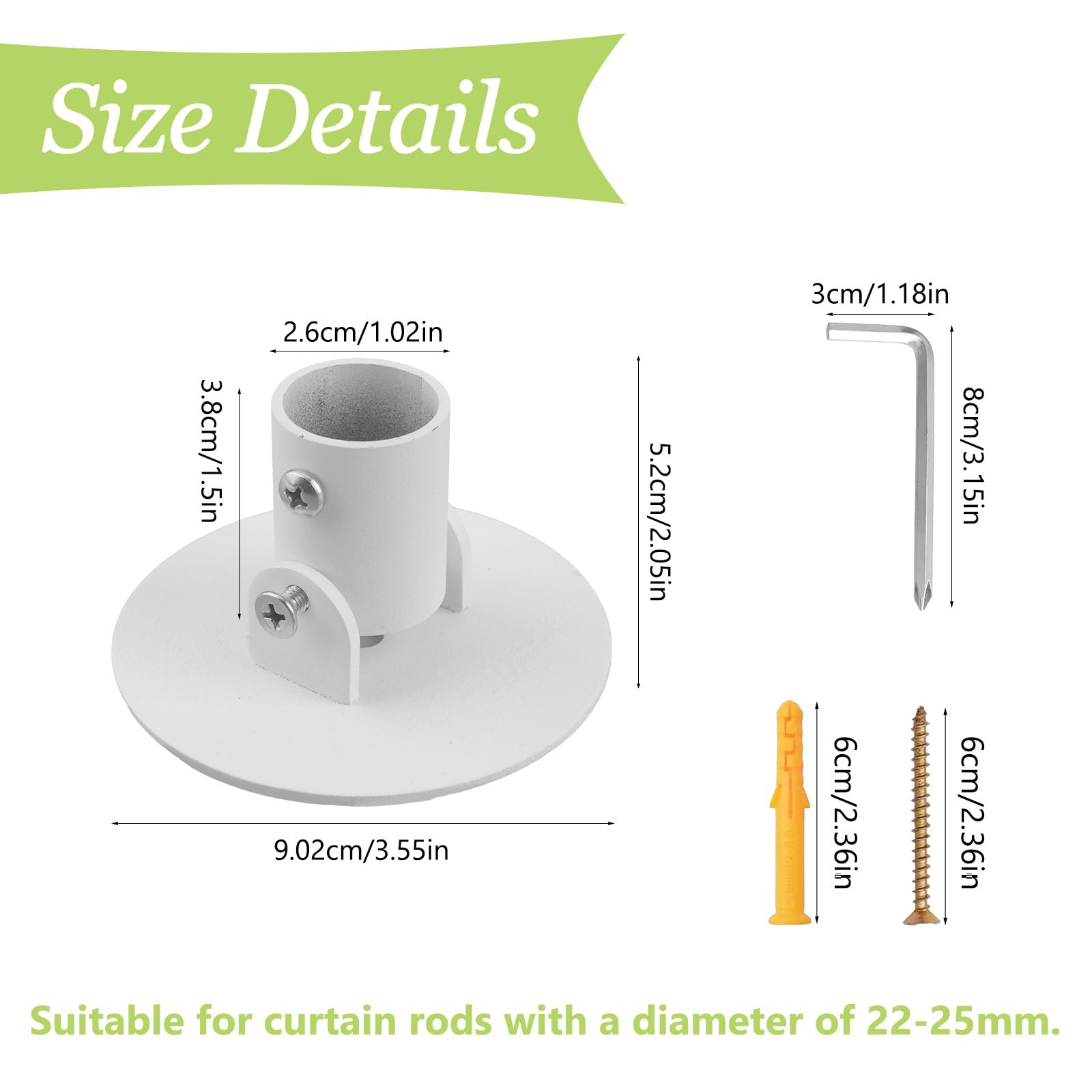 UFURMATE Shower Curtain Rod Bracket - Image 2