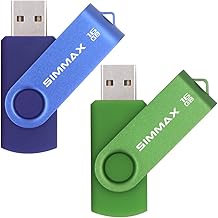 2 x 16 GB Swivel USB 2.0 USB Flash Drive (16 GB Blue Green)