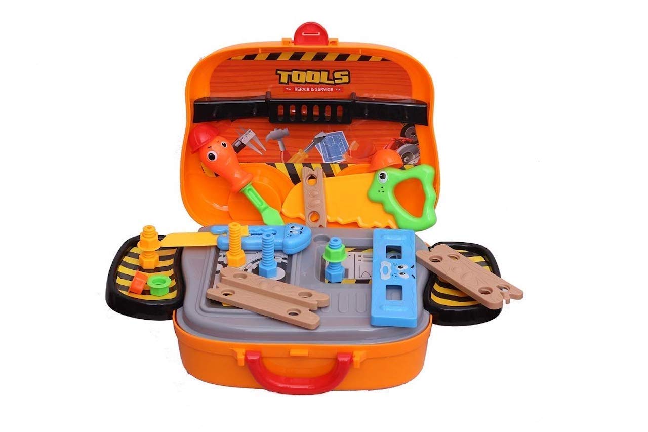 Toyvala Happy Engineer Tool Kit Set Toys for Kids Role Play Engineer