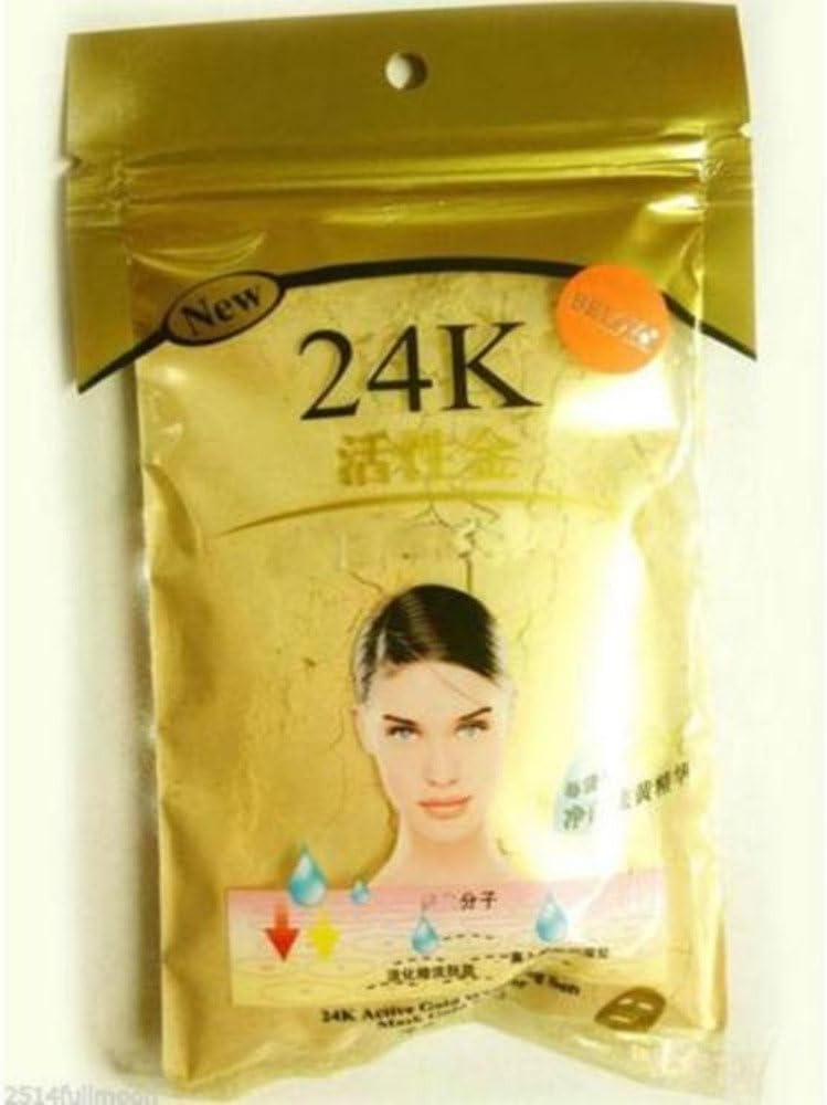 24K GOLD Active Face Mask Powder 50g Anti-Aging Luxury Spa Treatment