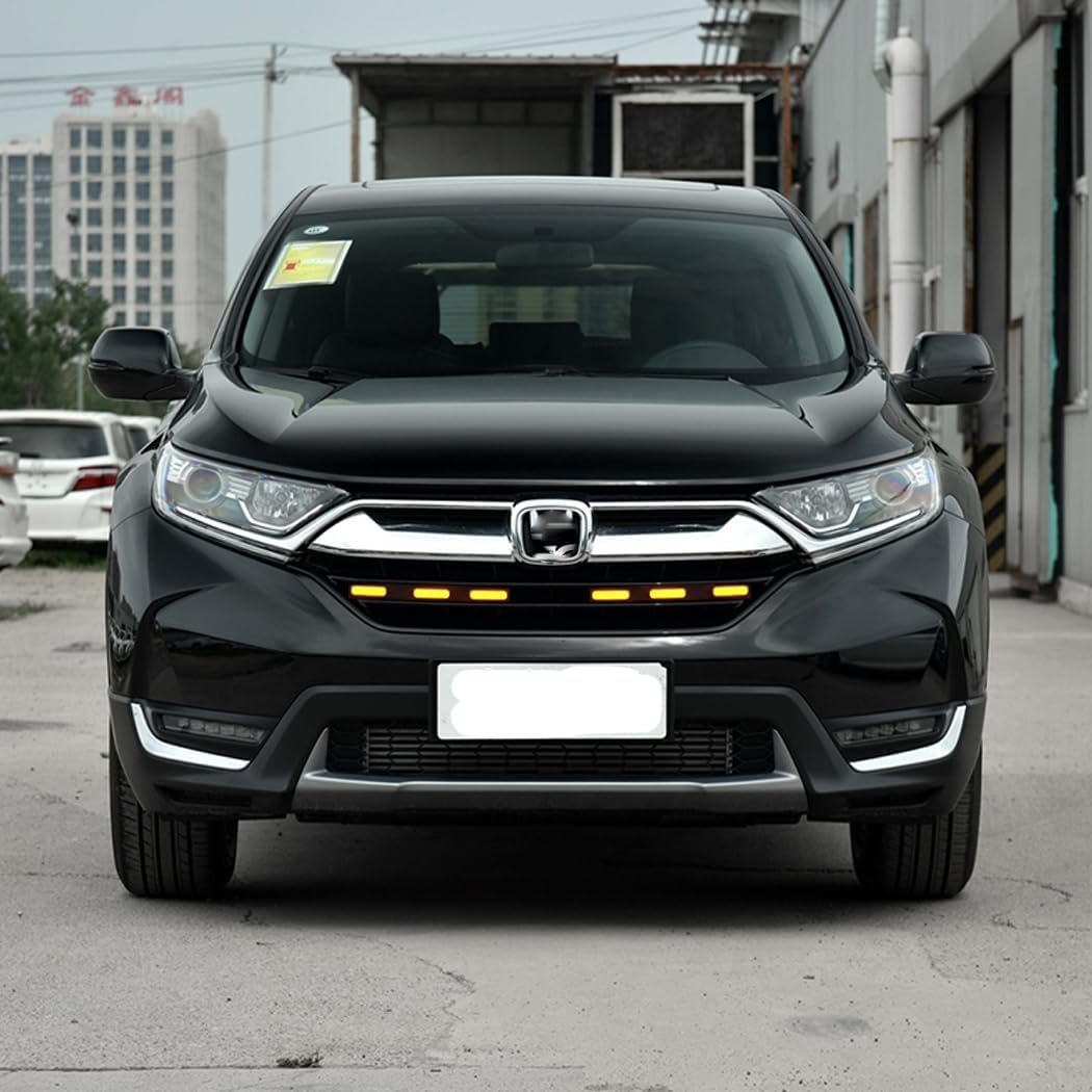 Front Bumper LED Fog Lamp Grille Amber Turn Signal Light Compatible With CRV 2017 2018 2019 Led DRL Driving Daytime Runing Light Accessories