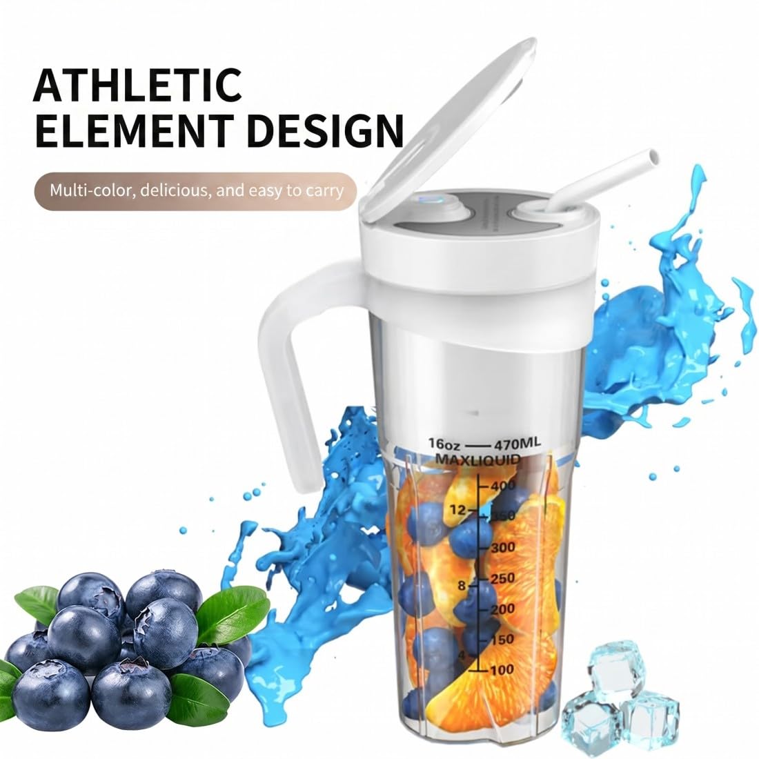 Juicer Machines, HD-09 Portable Wireless Juicer Cu, 600ml Personal Blender, 150W Smoothie Maker con ricarica USB, design compatto per viaggi, casa, ufficio, alimenti per bambini, pulizia automatica