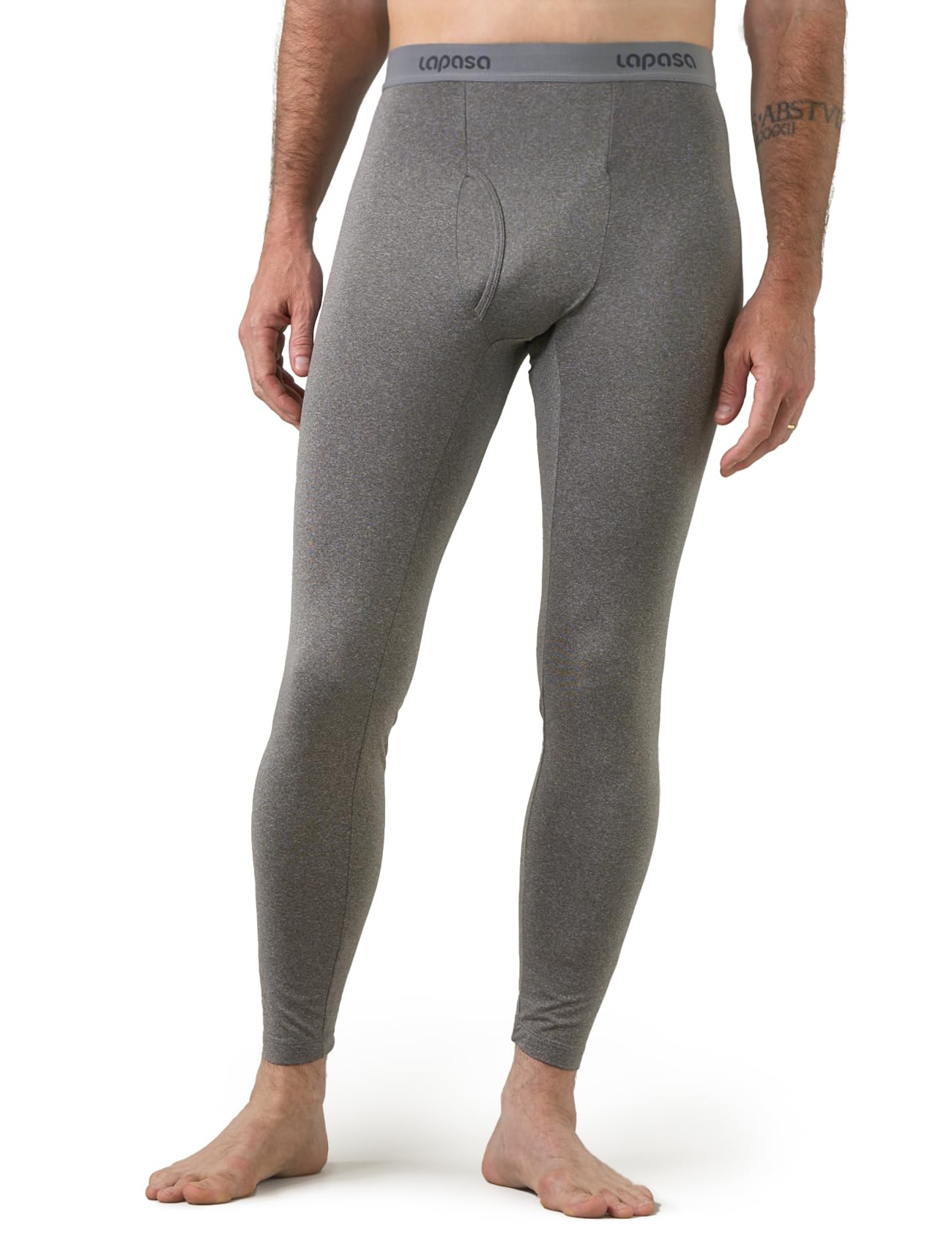 LAPASA Pacco da 2 o 1 Calzamaglie Termica Uomo Fodera in Pile Medio/Pesante Pantaloni Termici Sportivi Strato Base Biancheria Intima Leggings Caldi M10/M25/M56