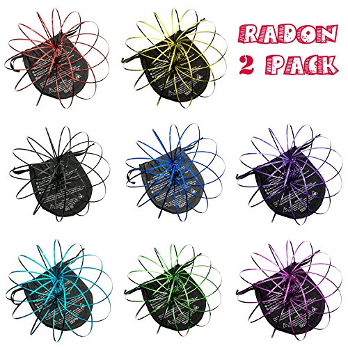 ELifeBox 2 Pack Random Colors Flow Rings Set - Flow Rings Kinetic Spring Bracelet, Multi Sensory Interactive 3D Shape Flow Ring for Kids Teens Adults, Spinning Metal Globe Slides Down Arms