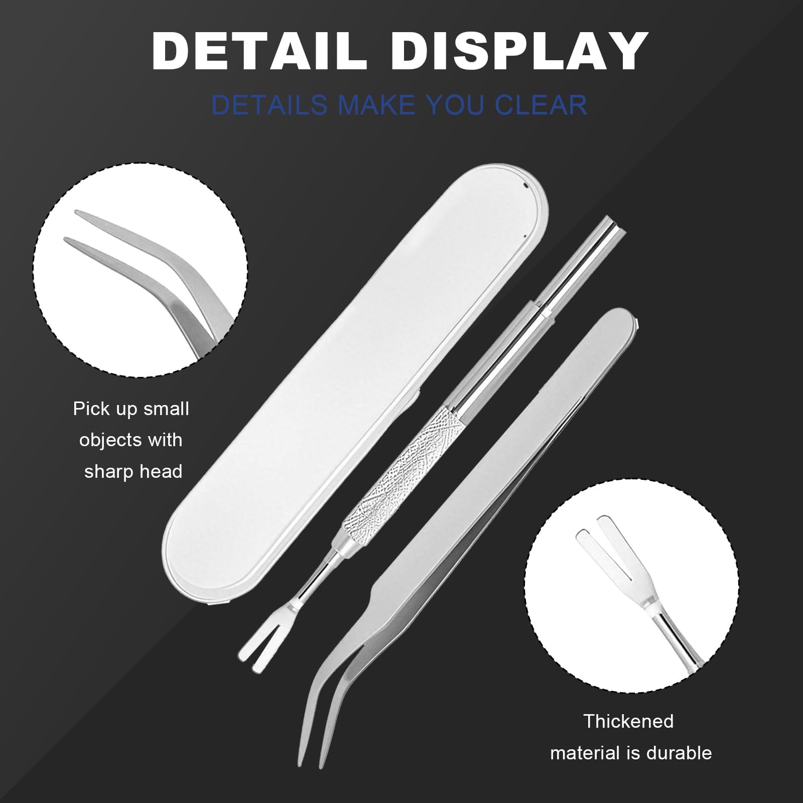 2Pcs Ticks and Fleas Remover for Dogs, Stainless Steel Tick Removal Tool Set with Storage Box, Safe and Effective Pet Grooming Tools for Cats and Dogs 4