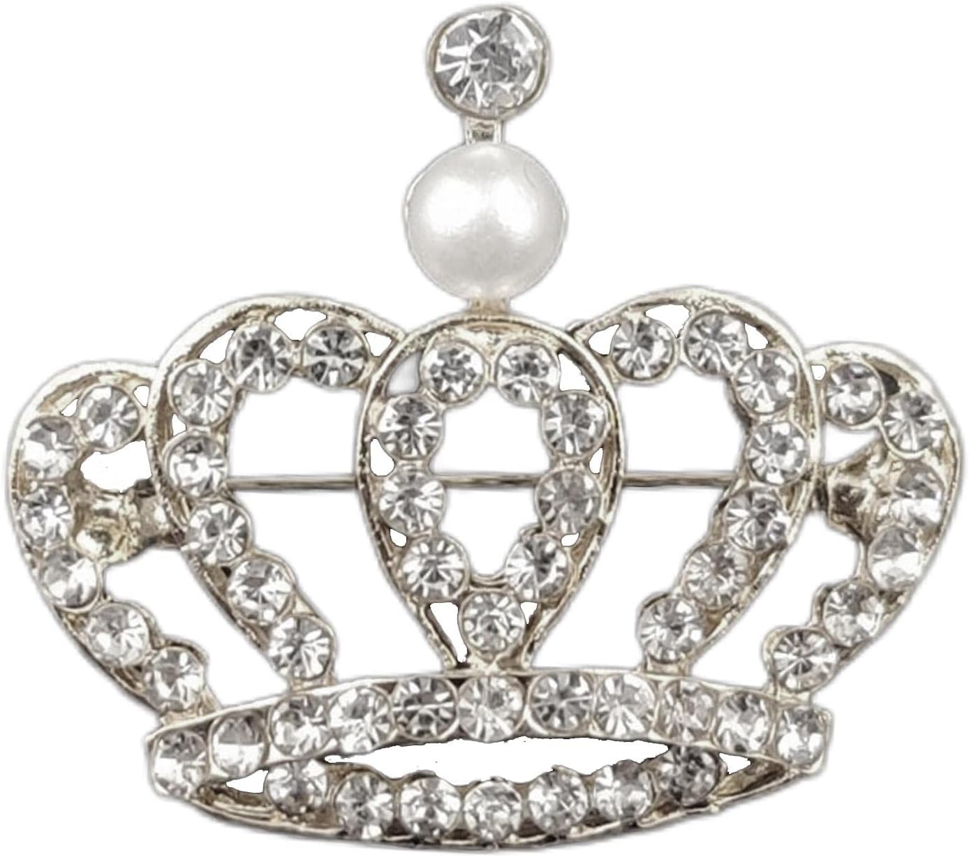Amazon.co.jp DIANX 韓国合金シルバークラウン 王冠ブローチ衣類付属品ピンブローチ きらきら ロイヤル クラウン 王冠 ピン
