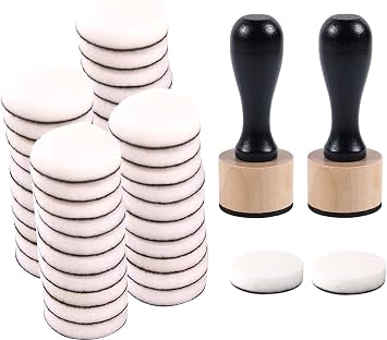 46 Packs Mini Ink Blending Tool Set, 2 Mini Applicator Tools and 44 Replacement Foam Pads for Scrapbooking Painting Drawing Art SuppliesInk Tools and More Black 46pack