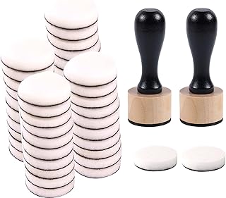 46 Packs Mini Ink Blending Tool Set, 2 Mini Applicator Tools and 44 Replacement Foam Pads for Scrapbooking Painting Drawing Art SuppliesInk Tools and More (Black 46pack)