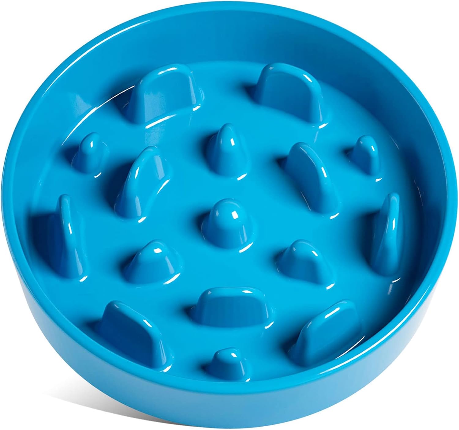 LE TAUCI Dog Bowls Slow Feeder Ceramic, 3 Cup Slow Feeding Bowl for Medium and Large Breed, Puzzle Dog Food Bowl for Fast Eater, Vortex Blue
