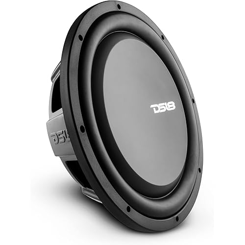 DS18 PSW12.4S 12" Shallow Mount Subwoofer 1200 Watts Max Power 600 Watts RMS Single Voice Coil 4 OHMS Water Resistant - Best Sub for Tight Spaces in Car & Trucks - 1 Speaker