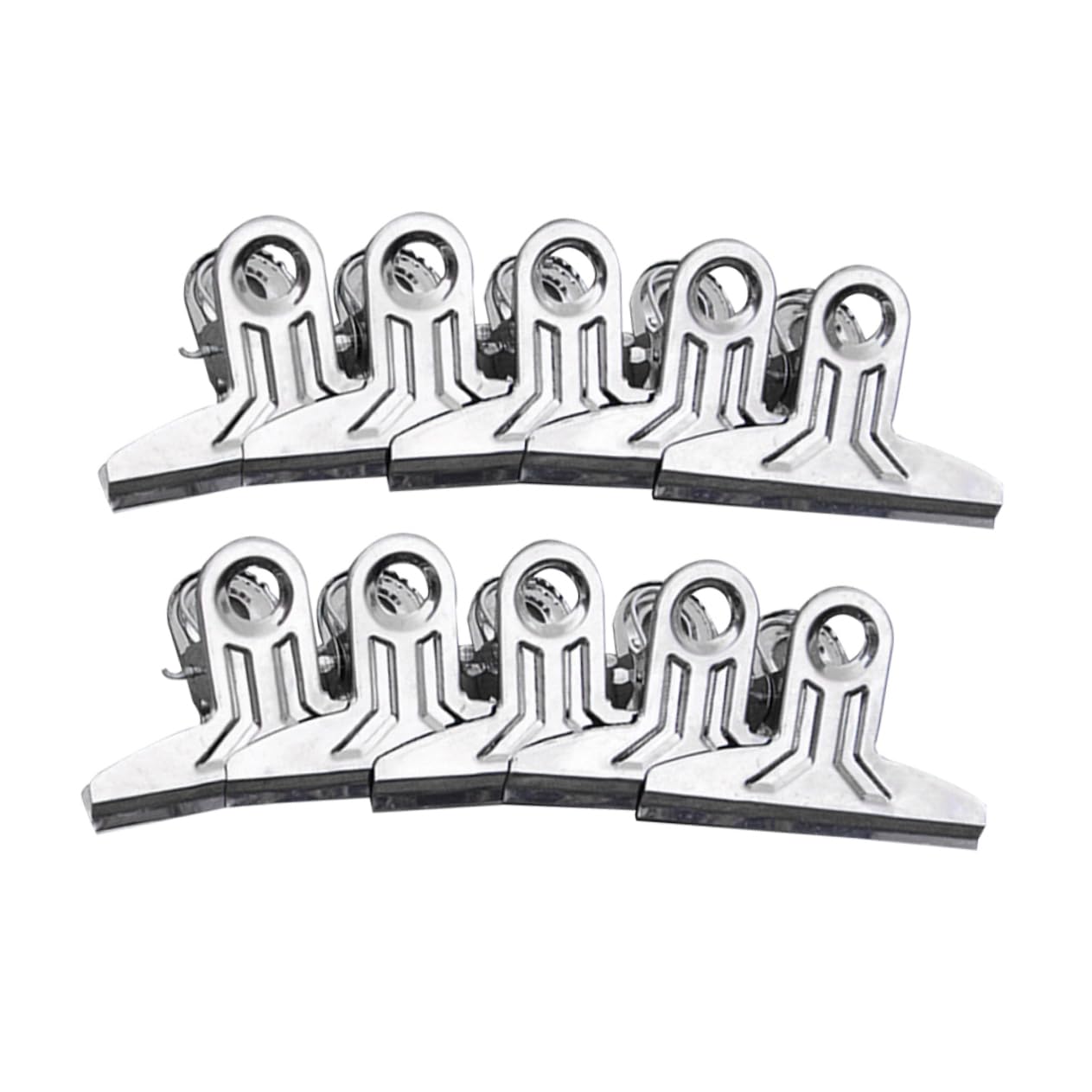 Housoutil Stainless Steel Bag Clips 10 Pack Sealing Clips for Food Packages Reusable Air Tight 5.5cm for Freshness