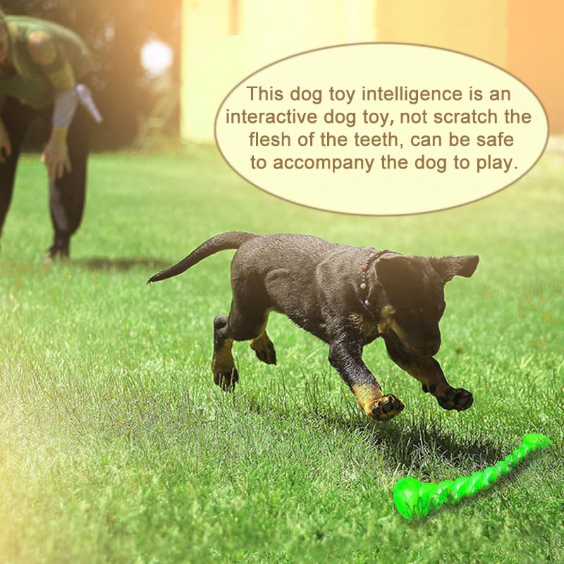 2 Pieces Hundespielzeug Für Zähne, Hundespielzeug Gummi, Gummi Spirale Kauknochen, Hundezahnbürste Haustier Mundpflege, Hundemolarenstab Welpen Intelligenzspielzeug Weich Beißwiderstand, Rot + Grün