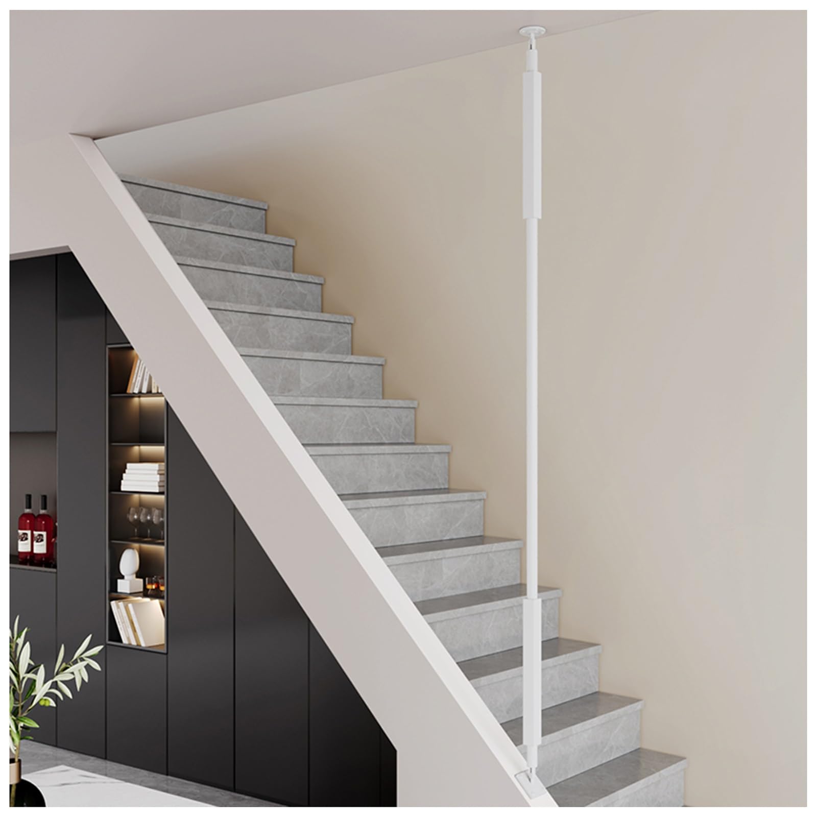 Gyeqxkt White Adjustable Stair Balusters For Customizable Railing, Fence, And Guardrail Solutions In Residential Remodeling