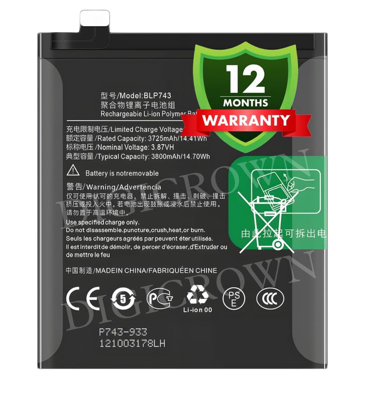 Image of Original BLP743 Battery Compatible for OnePlus 7T (HD1900, HD1901, HD1903, HD1905, HD1907) - (3800mAh) - 1 Year Warranty