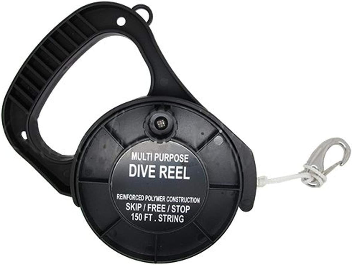 Scuba Choice Scuba Diving Multi Purpose Dive Reel 150', Black