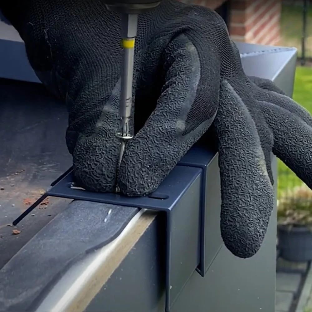 HSS Dachrandprofil ISOS RAL7016 Anthrazit 100cm Länge Flachdach, Dachkante, Blechrand, Randprofil für Dachabdichtung (Klickverbinder)