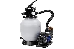13" Above Ground Filter Pump with 6-Way Multi-Port Valve