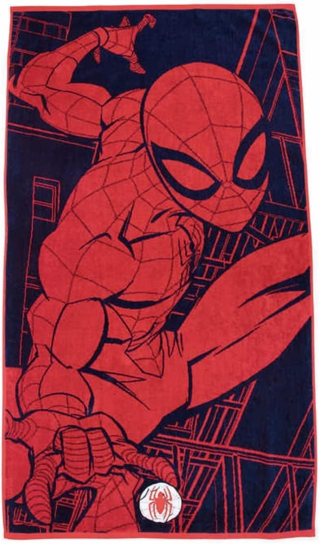Marvel SpiderMan Beach Towel with Embroidered Appliqué