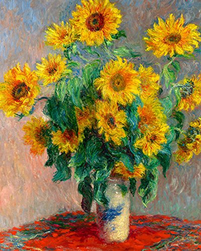 クロード・モネ 「ひまわり」 キャンバス 複製画 額付き 絵画 洋画 向日葵 Amazon.co.jp: 世界の名画 クロードモネ ひまわり ジクレーキャンバス