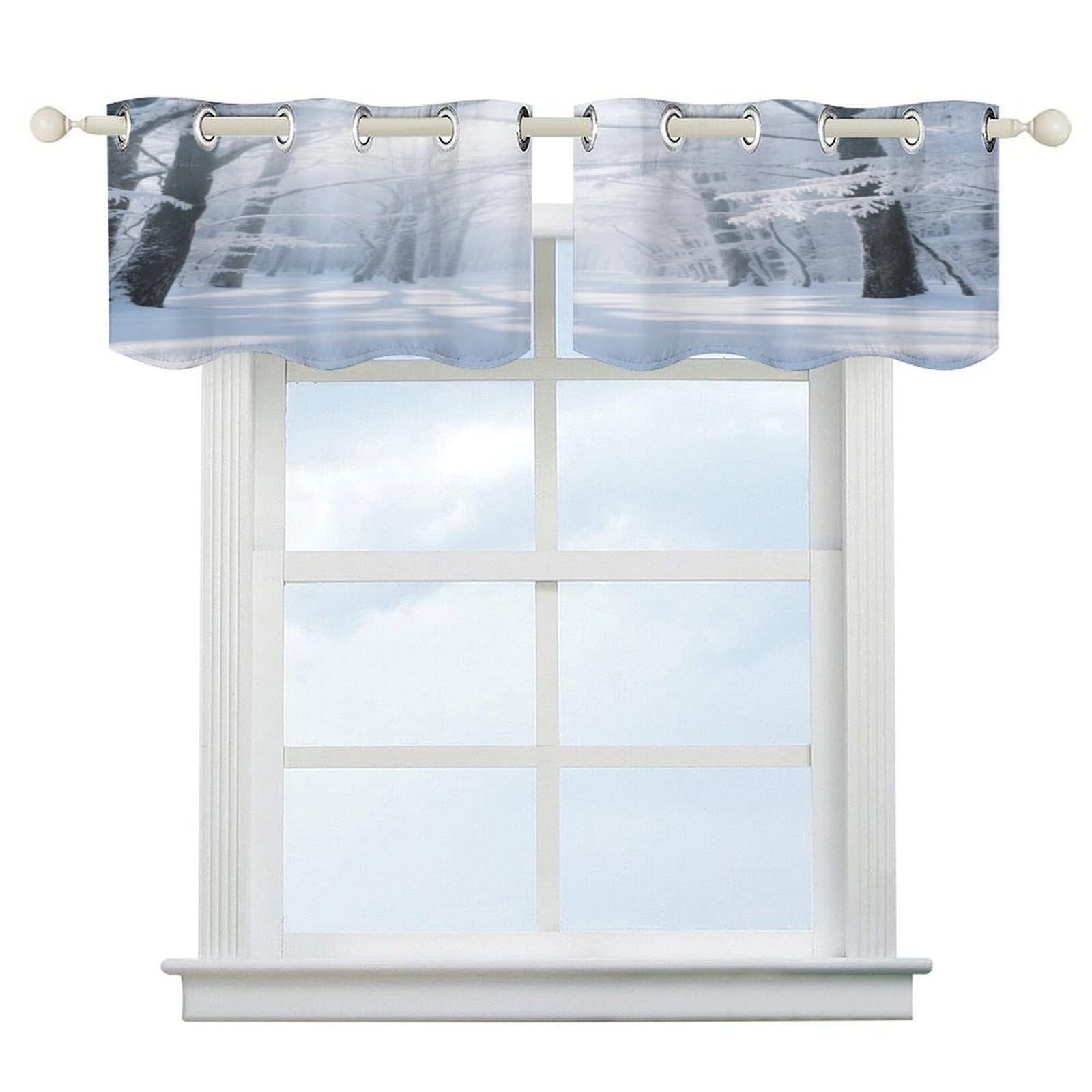 Fekiloot Style Giant Trees Short Curtains Valance Curtain