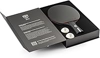 Vista 4 de Killerspin Stilo7 SVR - Raqueta de ping pong, raqueta de tenis de mesa de nivel de rendimiento con tecnología de carbono, funda de libro de memoria