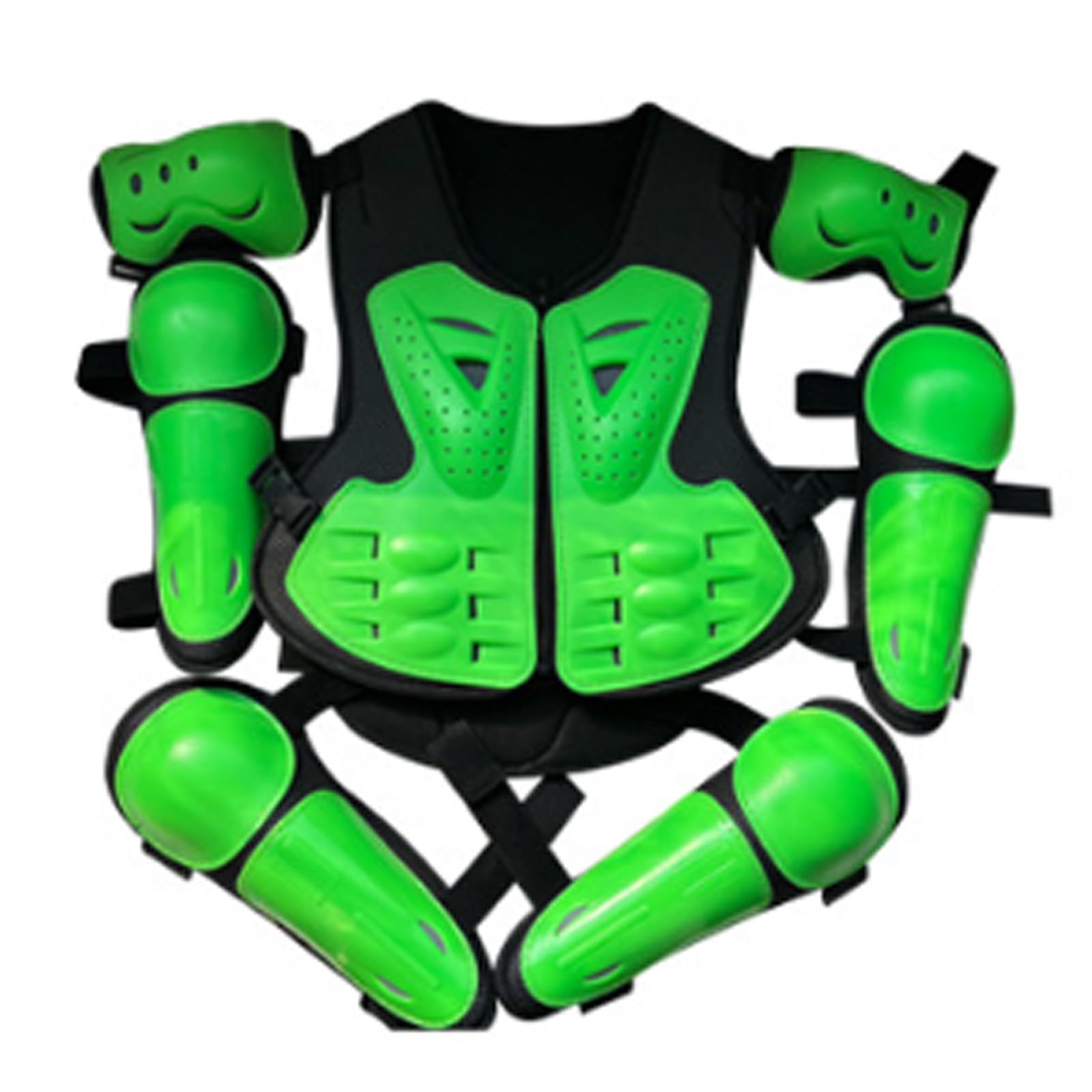 Equipo Dirt Bike Niños, Armadura Motocross Ajustable, Protector Pecho Moto con Coderas y Rodilleras para Niños 4-12 Años, Protección Corporal Transpirable para ATV BMX MTB