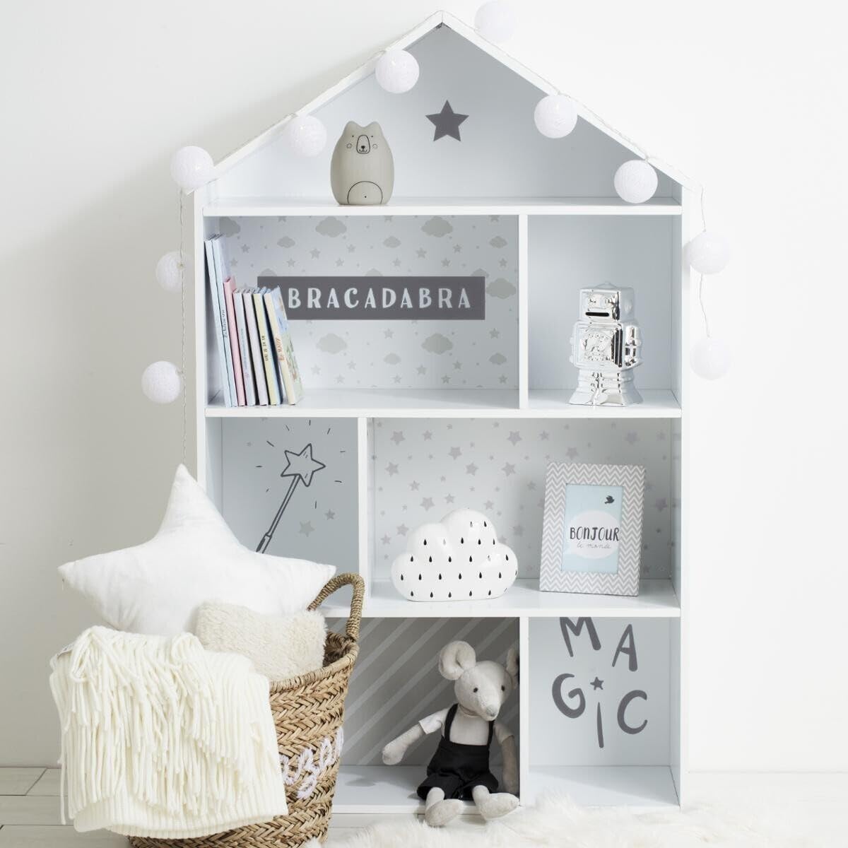 Meuble Maison 7 Cases Grise Atmosphera for Kids