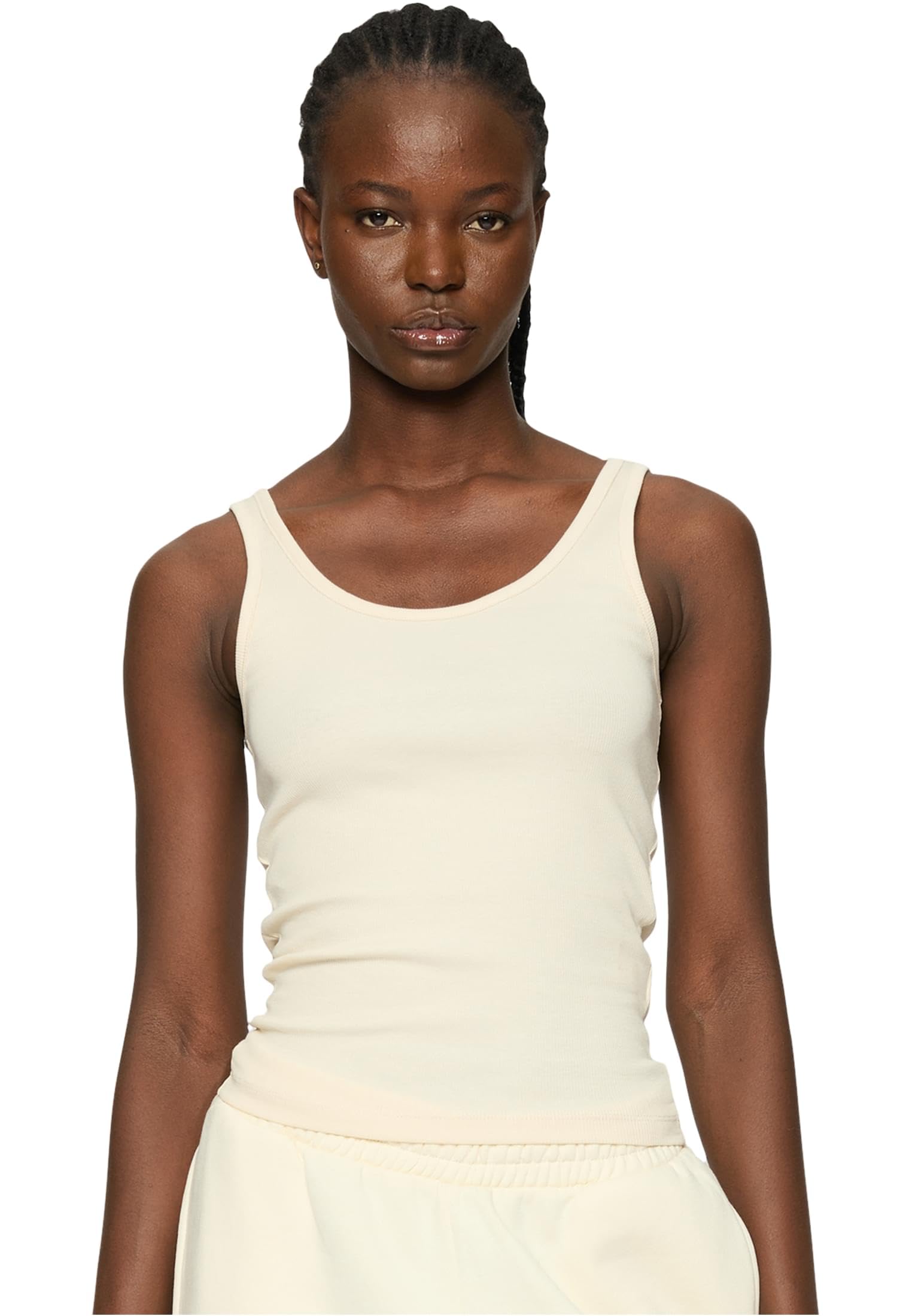 Urban Classics Podkoszulek Kobiety Damski Top Z Żeberkami, Organiczny, Basic, 2 Sztuki